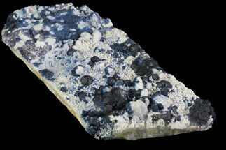 Deep Blue Fluorite on Quartz - China #64112