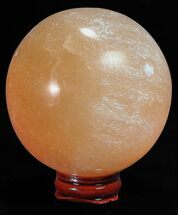 2 1/2" Polished, Orange Selenite Spheres - Crystal #75617