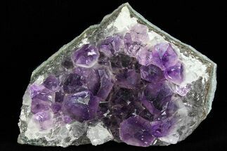 Dark Purple Amethyst Cluster - Large Crystals #77001