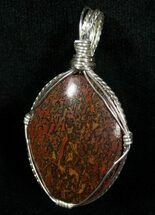 Red Agatized Dinosaur Bone Pendant #5979