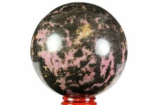 Beautiful, Polished Rhodonite Sphere - Madagascar #78794