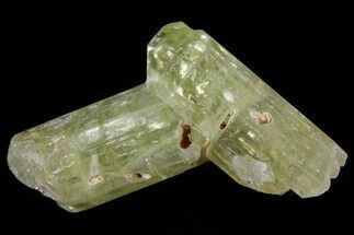 .6" Lustrous Twinned Yellow Apatite Crystal - Morocco - Crystal #82499