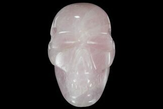 Polished Brazilian Rose Quartz Crystal Skull #95562