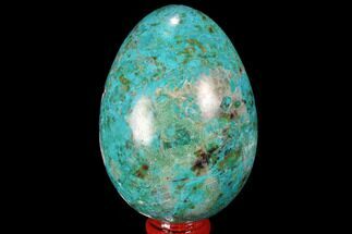 Polished Chrysocolla Egg - Peru #99478
