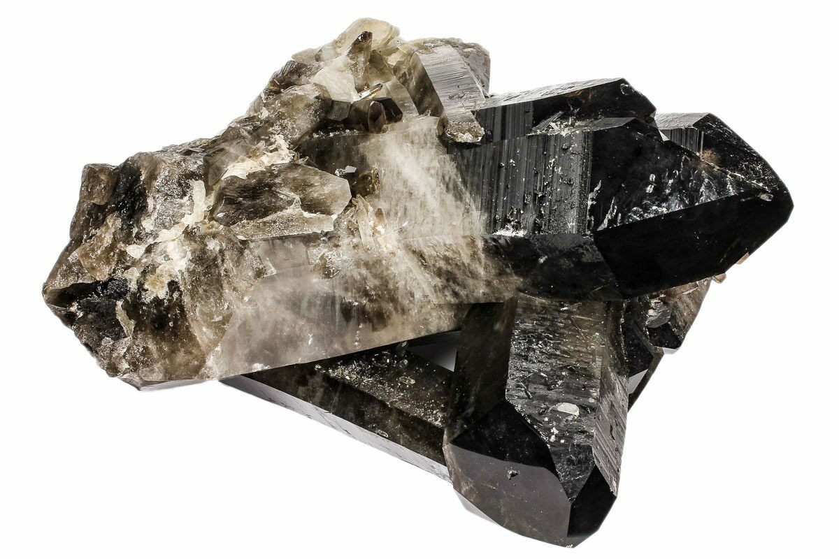 16" Natural Smoky Quartz Crystal Cluster - 19" Point ...