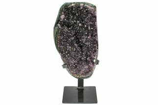 Amethyst Geode on Metal Stand - Great Color #104577