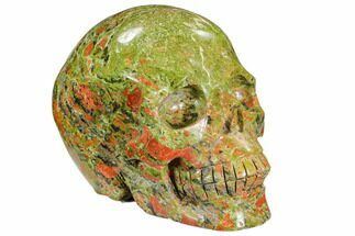 Carved, Unakite Skull - South Africa #108771