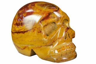 Polished Red & Yellow Jasper Skull #108360
