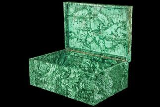 Huge, Wide Malachite Jewelry Box - Stunning #113044