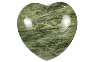 Polished Green Hair Jasper Heart #116614