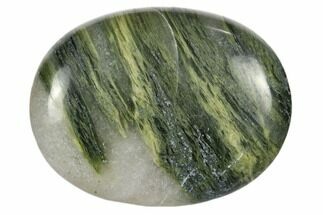 Polished Green Hair Jasper Pocket Stone #116616