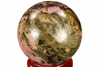 Polished Rhodonite Sphere - India #116169