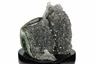 Silvery Quartz Formation With Wood Base - Uruguay #121305