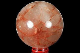Polished Hematoid (Harlequin) Quartz Sphere - Madagascar #121625