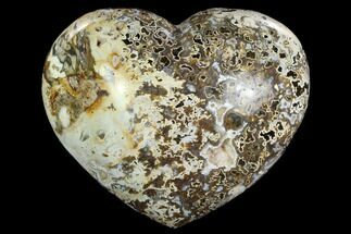 Polished Ocean Jasper Heart - Madagascar #123570