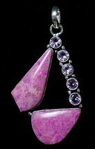 Pink Fossil Coral Sunburst Pendant #8612