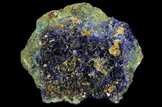 Sparkling Azurite Crystal Cluster - Mexico #126990
