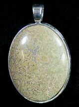 Green Agatized Dinosaur Bone Pendant #9362