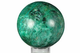 Polished Chrysocolla & Malachite Sphere - Peru #133775
