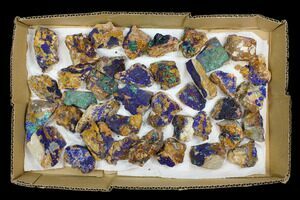 Mixed Indian Mineral & Crystal Flat - 12 Pieces (#95604) For Sale