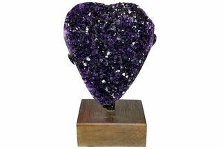 Amethyst Geode Section on Metal/Wood Stand - Uruguay #139816