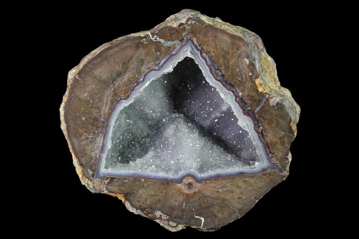 5.9" Crystal Filled Dugway Geode (Polished Half) Utah For Sale (141312)
