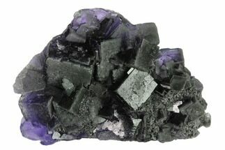 Cubic, Purple Fluorite Crystal Cluster - China #149293