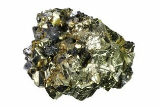 Galena and Cubic Pyrite Crystal Cluster - Peru #149575
