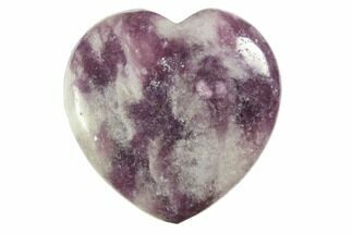 1.2" Polished Lepidolite Hearts - Crystal #150378