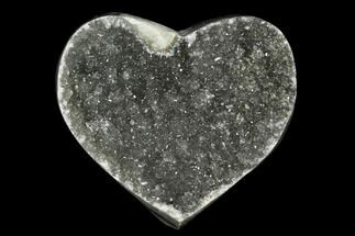 Silvery Quartz Heart - Uruguay #123729