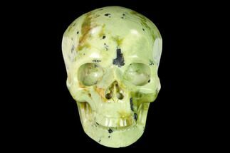 3" Realistic, Polished "Yellow Turquoise" Jasper Skull - Magnetic - Crystal #151111