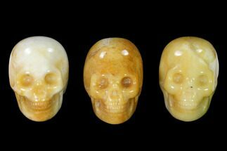 Polished Yellow Aventurine Skulls #151375