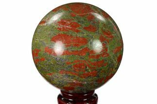 3.5" Polished Unakite Sphere - South Africa - Crystal #151924