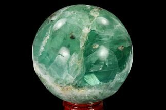 2.8" Polished Green Fluorite Sphere - Mexico - Crystal #153365