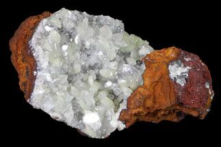 Gemmy, Adamite Crystals With Calcite - Ojuela Mine, Mexico #155321