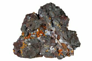 Red-Orange Descloizite Crystals on Matrix - Apex Mine, Mexico #155898