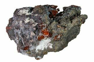 Red-Orange Descloizite Crystals on Matrix - Apex Mine, Mexico #155899