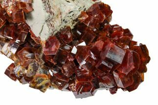 Ruby Red Vanadinite Crystal Cluster - Huge Crystals! #157037