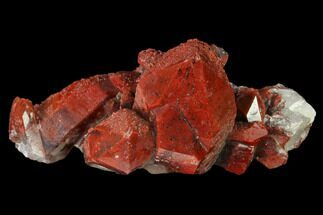 Sparkling, Natural, Red Quartz Crystal Cluster - Morocco #158454