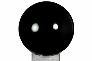 Polished, Black Obsidian Sphere - Mexico #159332