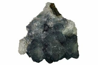 2.2" Multicolored Fluorite Crystals on Quartz - China - Crystal #164023