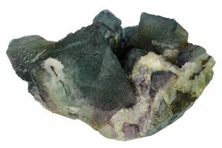 Multicolored Fluorite Crystals on Quartz - China #164033