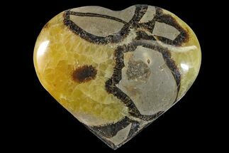 4.1" Polished Septarian Heart - Madagascar - Crystal #156667