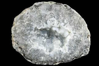 2.9" Las Choyas "Coconut" Geode Half with Quartz & Chalcedony - Mexico - Crystal #165563