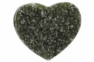 2.1" Green Quartz Heart - Uruguay - Crystal #123711