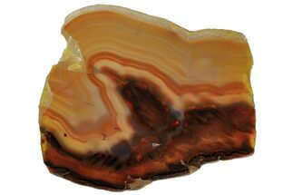 Polished, Vibrant Red Banded Agate Slab - Brazil #167511
