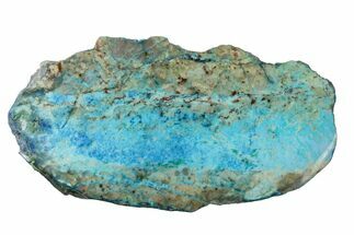 2.7" Polished Blue River Chrysocolla Slice - Arizona - Crystal #167528