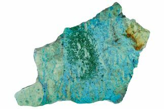 3.5" Polished Blue River Chrysocolla Slice - Arizona - Crystal #167544