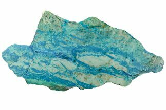 Polished Blue River Chrysocolla Slice - Arizona #167555