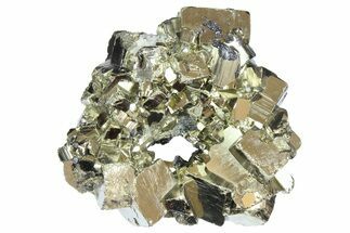 Shiny, Cubic Pyrite Crystal Cluster with Sphalerite - Peru #167692